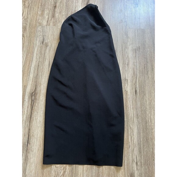 Zara midi black dress one-shoulder with a strap and a low back Size Medium - Picture 1 of 7